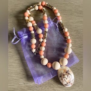 Palm Tree Shell Costume Necklace